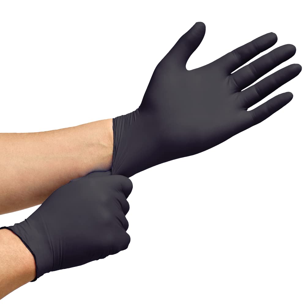 Inspire Black Nitrile Gloves 6 MIL (1 count box)